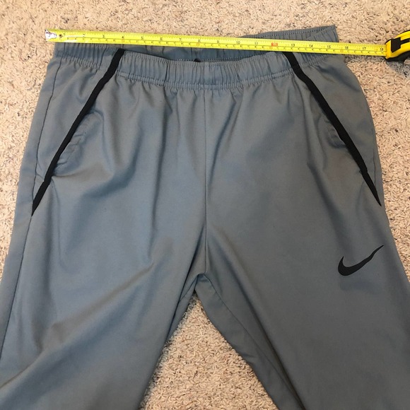 Nike Dri Fit Pants Mens Medium Woven Training Activewear Gray Straight Leg - Picture 10 of 12